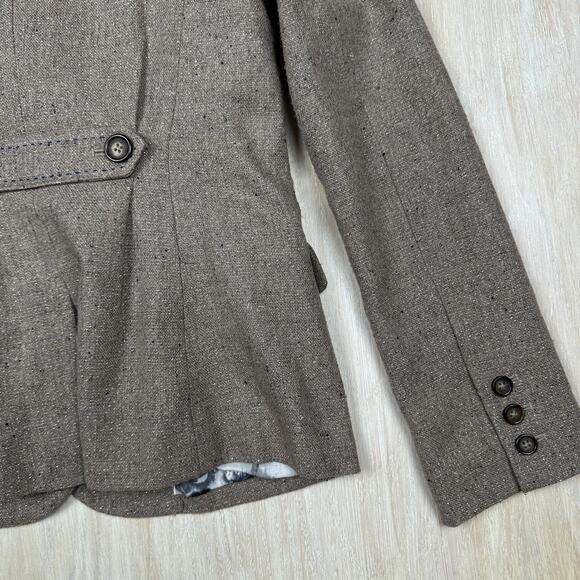 Anthropologie Cartonnier Wool Blend Equestrian Business Casual Blazer Jacket 2 - Picture 12 of 14